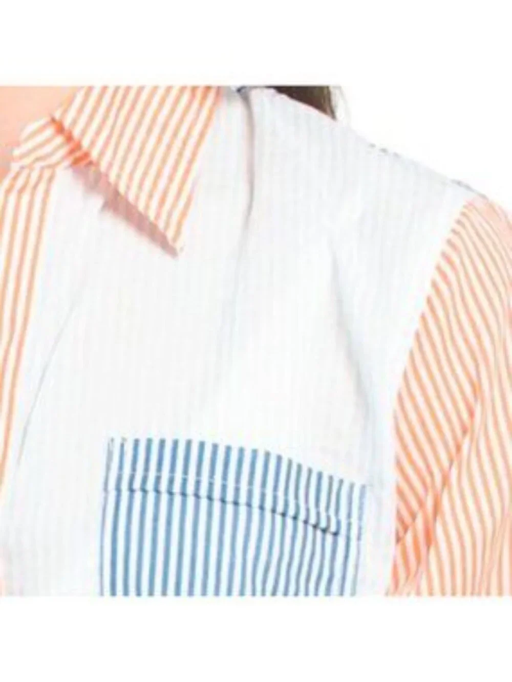 TRUE DESTINATION Voile Button Front Printed Cover-up Shirt - Picture 3 of 4